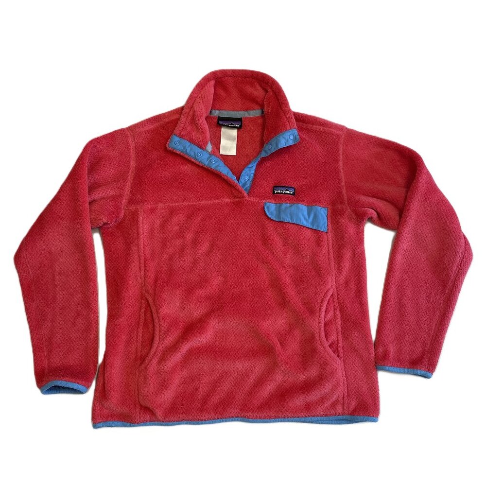 Patagonia Re-Tool Snap-T Pullover Women's XL ? L ? Pink Fleece Jacket 25442